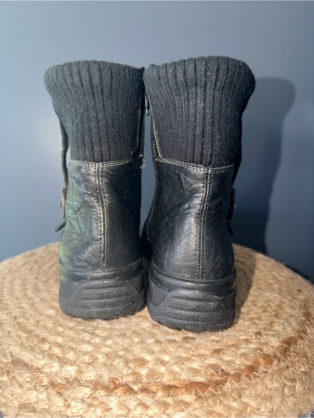Rieker Hillary Black Leather Winter Boots - Picture 5 of 11